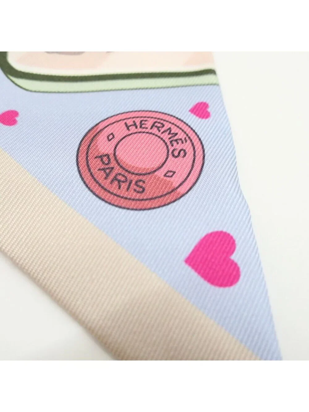Hermes Heaven Tsuiri Scarf Story Blue Pale Rose